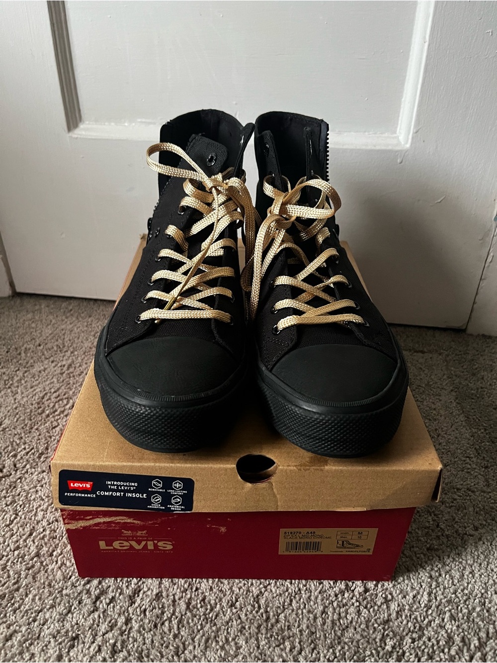 Levi's Zip Ex L Mid Mono Black Mono Chrome - Men’s Size 10